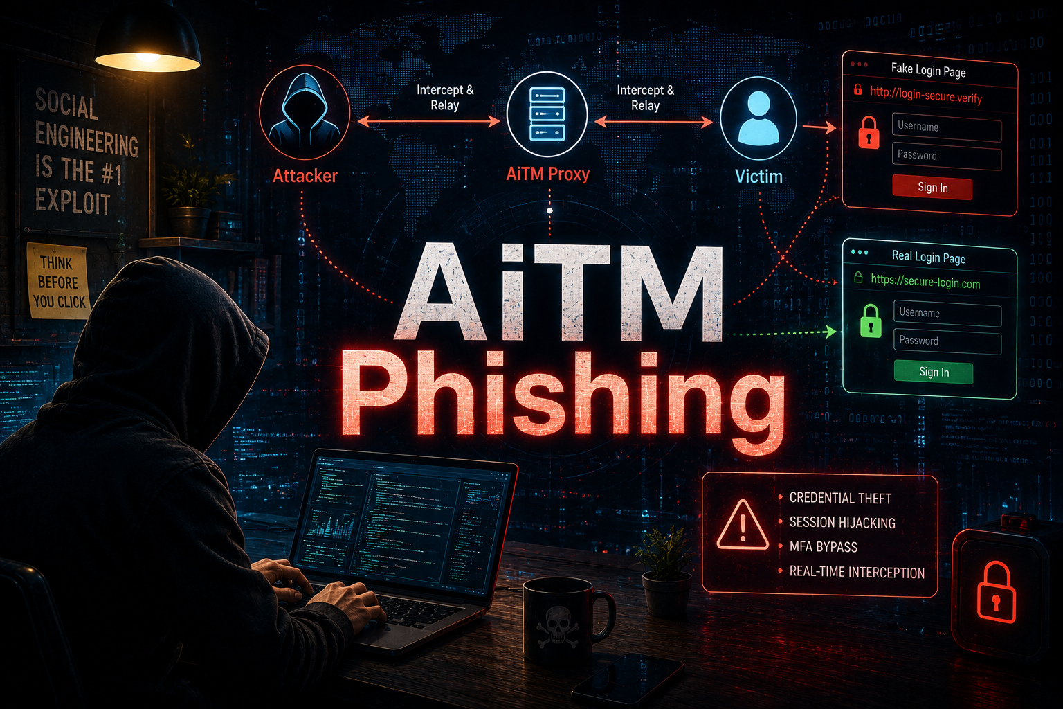 Phishing AiTM: cómo se salta el doble factor (y por qué el MFA ya no basta)